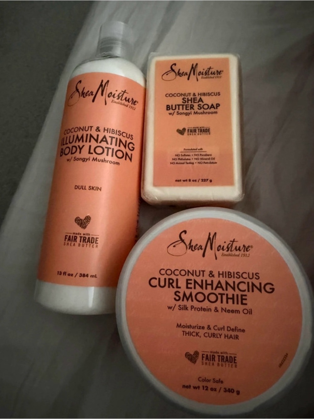 Shea Moisture Coconut & Hibiscus Body Care Trio